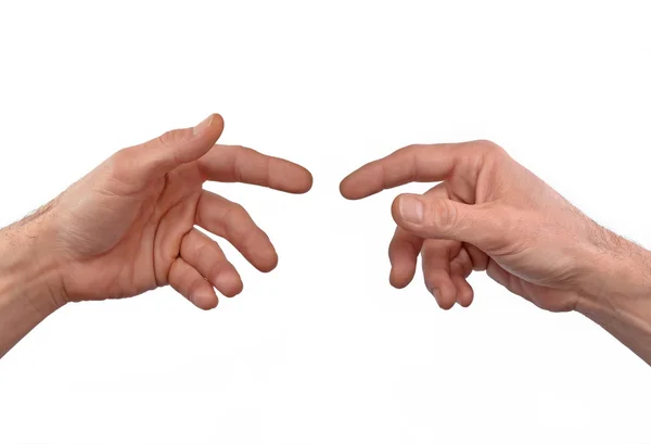 Pugni mani con dita che puntano — Foto Stock