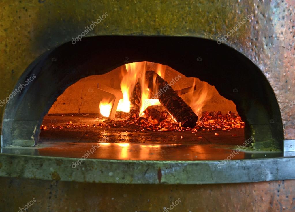 Images Indoor Pizza Oven Pizza Oven With Fire Stock Photo