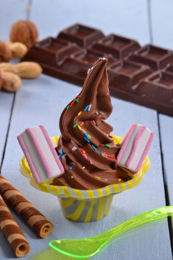 Chocolate ice cream cup clipart