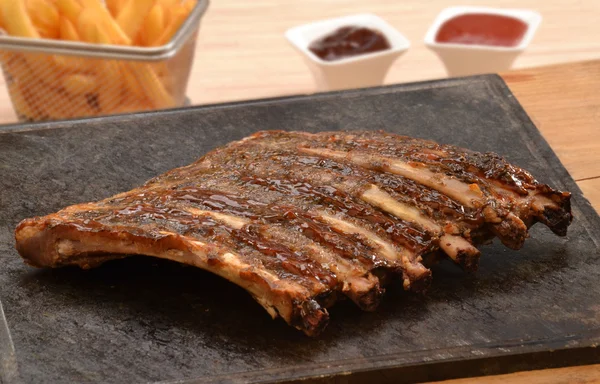 Grilled pork rib meat — Stockfoto