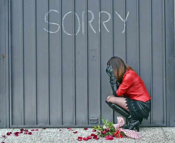 Woman feeling sorry — Stock Photo, Image