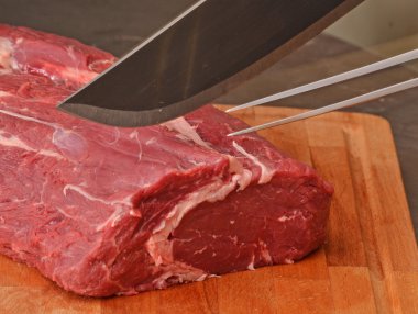 Ham sığır eti biftek et kesme