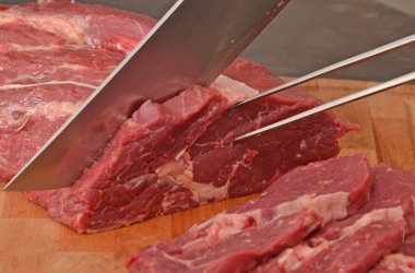 Ham sığır eti biftek et kesme