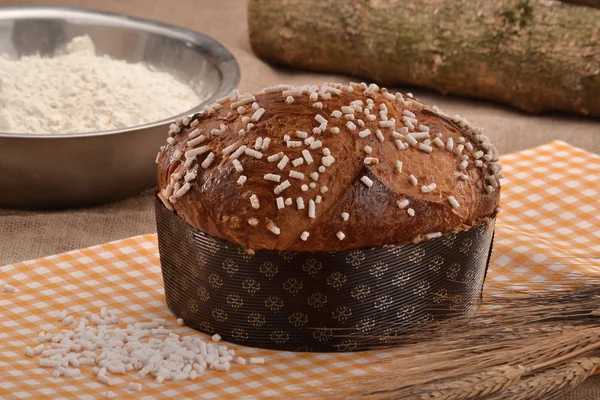 Panettone bröd och ingredienser — Stockfoto