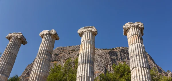 Four columns in temple Athena — Stock Photo, Image