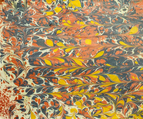 Kırmızı Sarı ebru 1