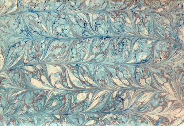 Ebru niebieski brązowy — Zdjęcie stockowe