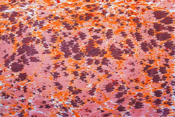 波とパープル ・ オレンジ柄 — ストック写真