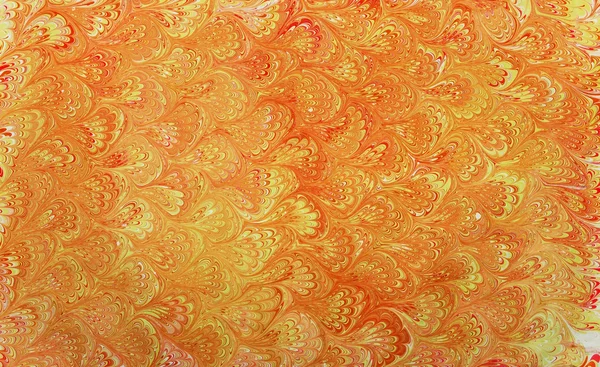 Altın ebru desenli fan