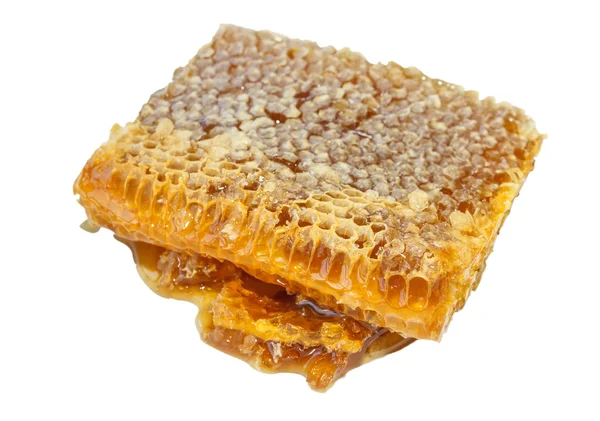 Медовые соты изолированы на белом — стоковое фото