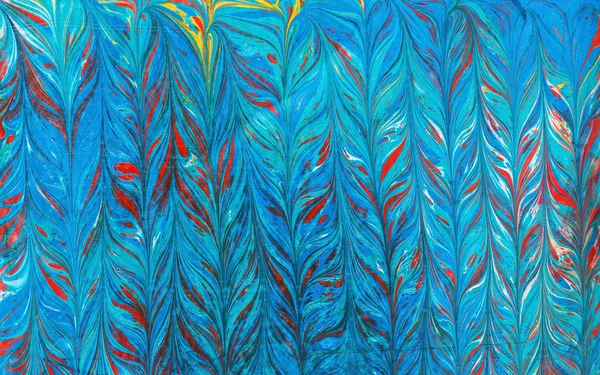 Ebru blue pigtails 1 — Stock Photo, Image