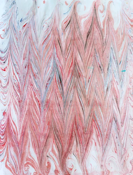 Ebru kağıt doğal boyalar kırmızı — Stok fotoğraf