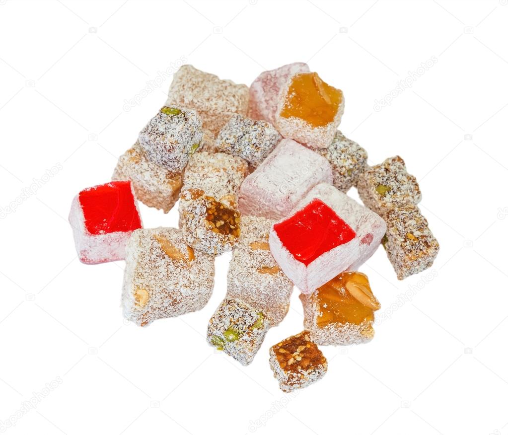 Variety Turkish Delight isolated