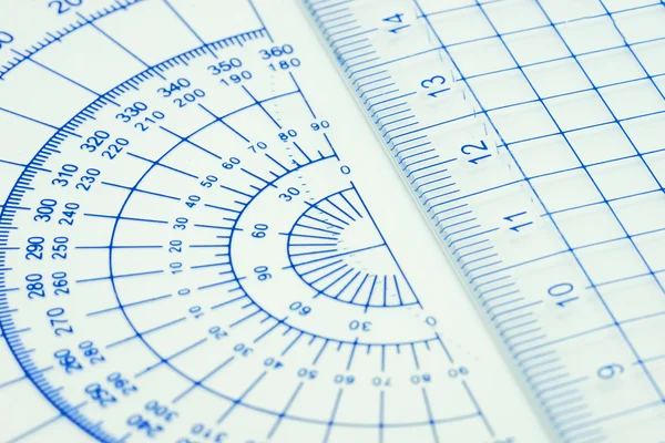 Geometry Ruler Close View — Stock Photo, Image