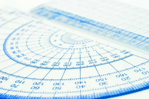 Regla Geometría Con Vista Cerca — Foto de Stock