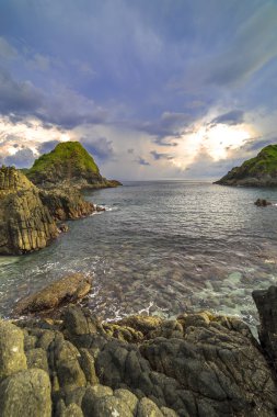Rock Dağı'nda Lombok Beach, Endonezya