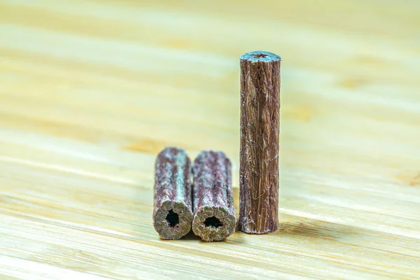 Dřevěná Nástěnná Zástrčka Povrchem Bambusového Povrchu — Stock fotografie