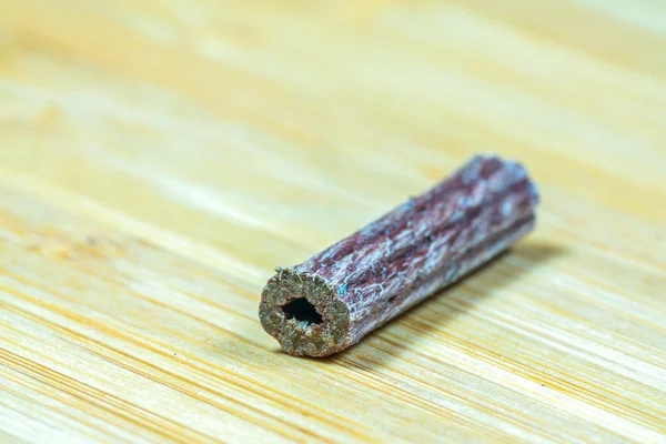 Bambu Doku Yüzeyli Ahşap Duvar Fişi — Stok fotoğraf