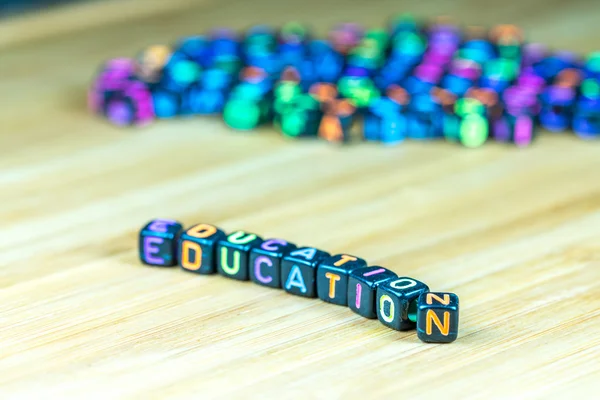 Cubi con concetto educativo — Foto Stock