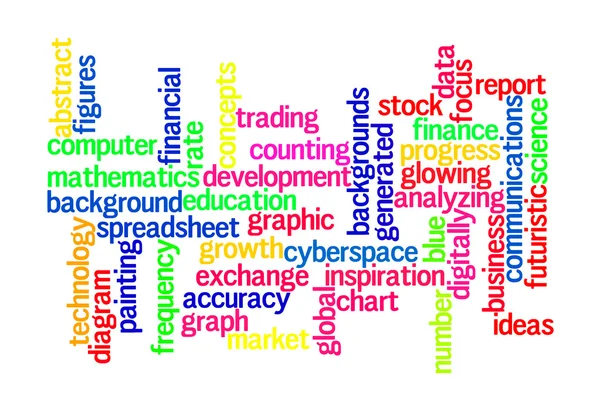 Modo financeiro em linguagem de palavras — Fotografia de Stock