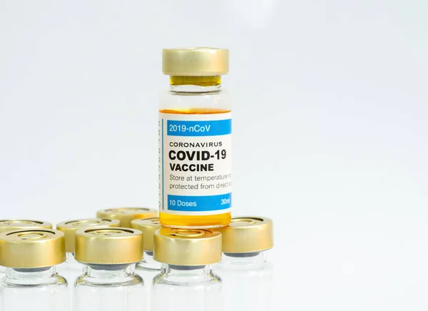 Coronavirus Vaccin Med Medicinsk Vård Koncept Stockbild