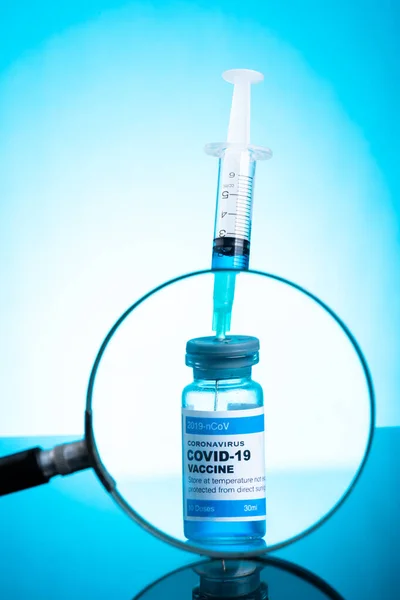 Coronavirus Vaccin Med Medicinsk Vård Koncept — Stockfoto