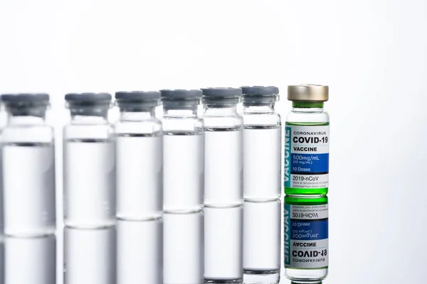 Coronavirus Vaccin Med Medicinsk Vård Koncept — Stockfoto