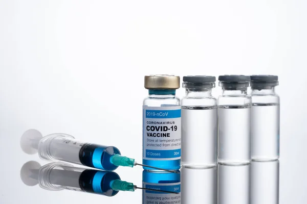 Coronavirus Vaccin Med Medicinsk Vård Koncept — Stockfoto