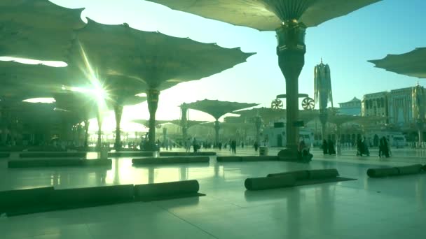 Nabawi Meczet, medina, Arabia Saudyjska — Wideo stockowe