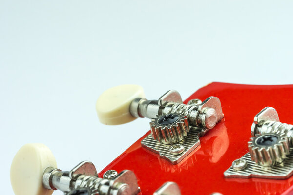 Guitar close up with educational concept