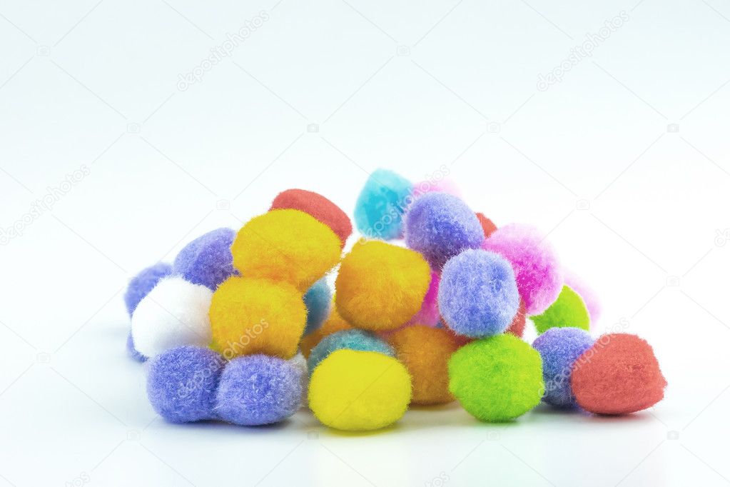Colorful cotton wool with educational concept