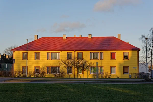 Красочное скандинавское здание — стоковое фото