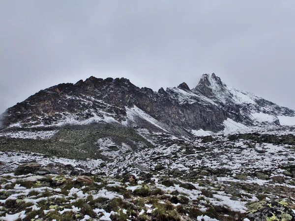 Гірський хребет у засніжених Альпах — стокове фото