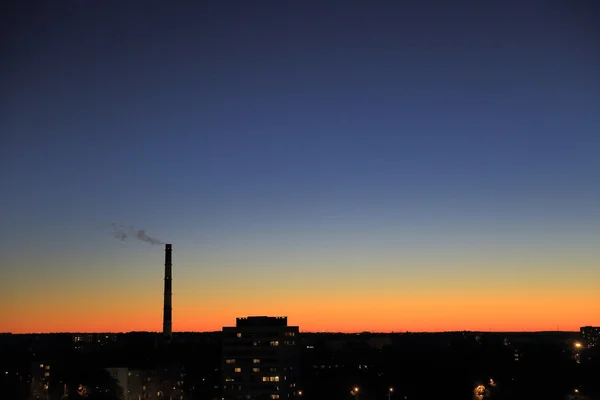 Stadtbild bei Sonnenuntergang — Stockfoto