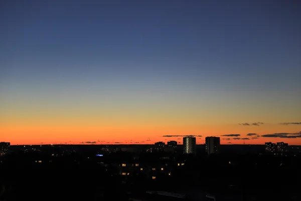 Stadtbild bei Sonnenuntergang — Stockfoto