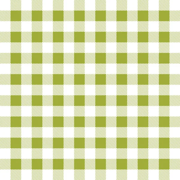 Zelené a bílé gingham pozadí — Stockový vektor