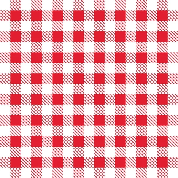 Röda och vita gingham bakgrund — Stock vektor