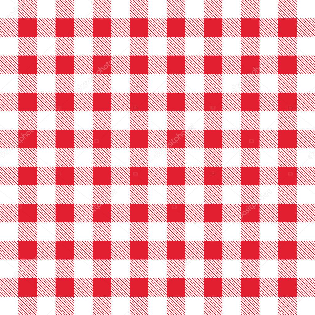 Red and white gingham background