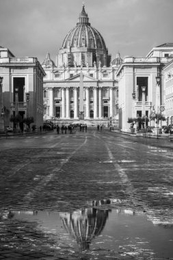 Aziz Peter Bazilikası bir küreğe yansıdı.