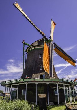 Hollanda yel değirmeni Zaanse taramalarında