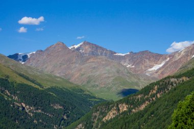 İsviçre 'deki dağ manzarası