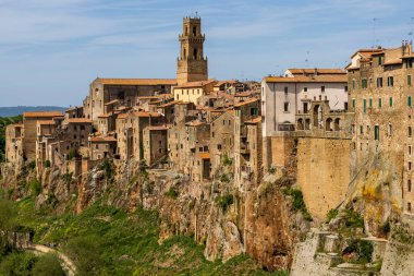 Toskana 'daki Pitigliano köyünün manzarası