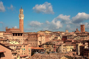 Siena 'nın Toskana' daki manzarası