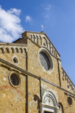 Toskana 'daki Volterra köyünün manzarası