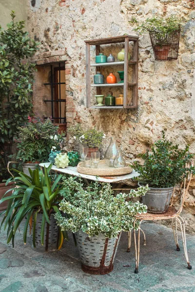 Tuscany 'deki Monteriggioni köyünün manzarası