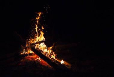 Yumuşak bulanık yangın alev kıvılcım ile