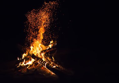 Yumuşak bulanık yangın alev kıvılcım ile