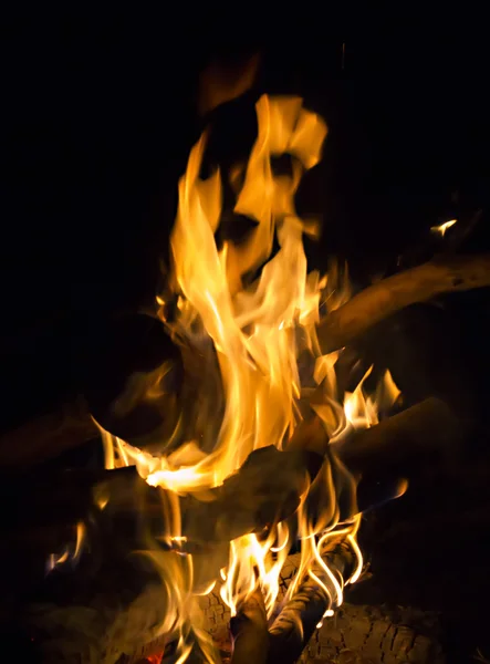 Llama de fuego borrosa suave con chispas — Foto de Stock