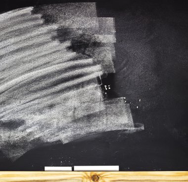 Pejmürde tebeşir ile okul veya üniversite yazı tahtası 