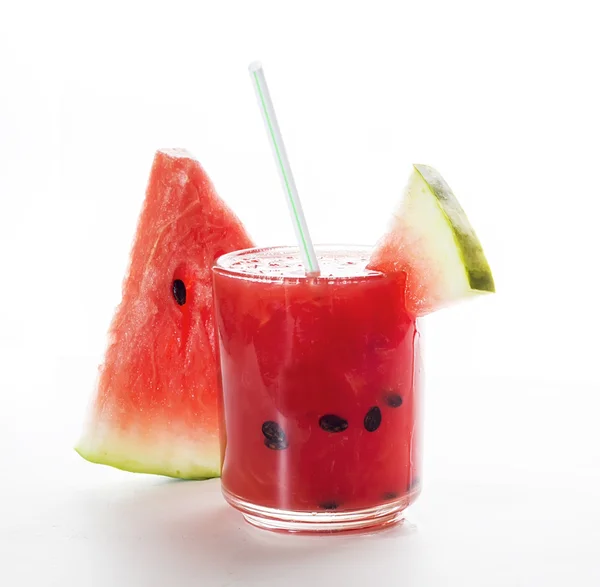 Świeżej wody smoothie melon na białym tle — Zdjęcie stockowe